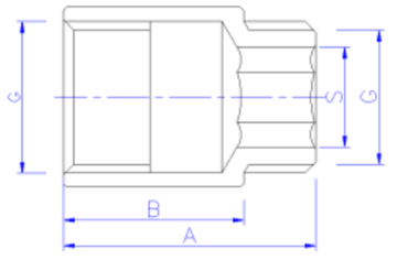 Удлинитель Valtec 3/4" x 40 мм ВР/НР с внутренней/наружной резьбой хромированный VTr.198.C.0540