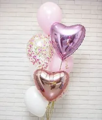 Фонтан из шаров нежный