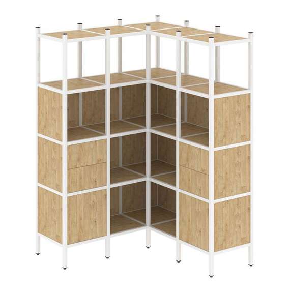 Лофт Угловой внутренний стеллаж VR.L-33  1278*1278*1869