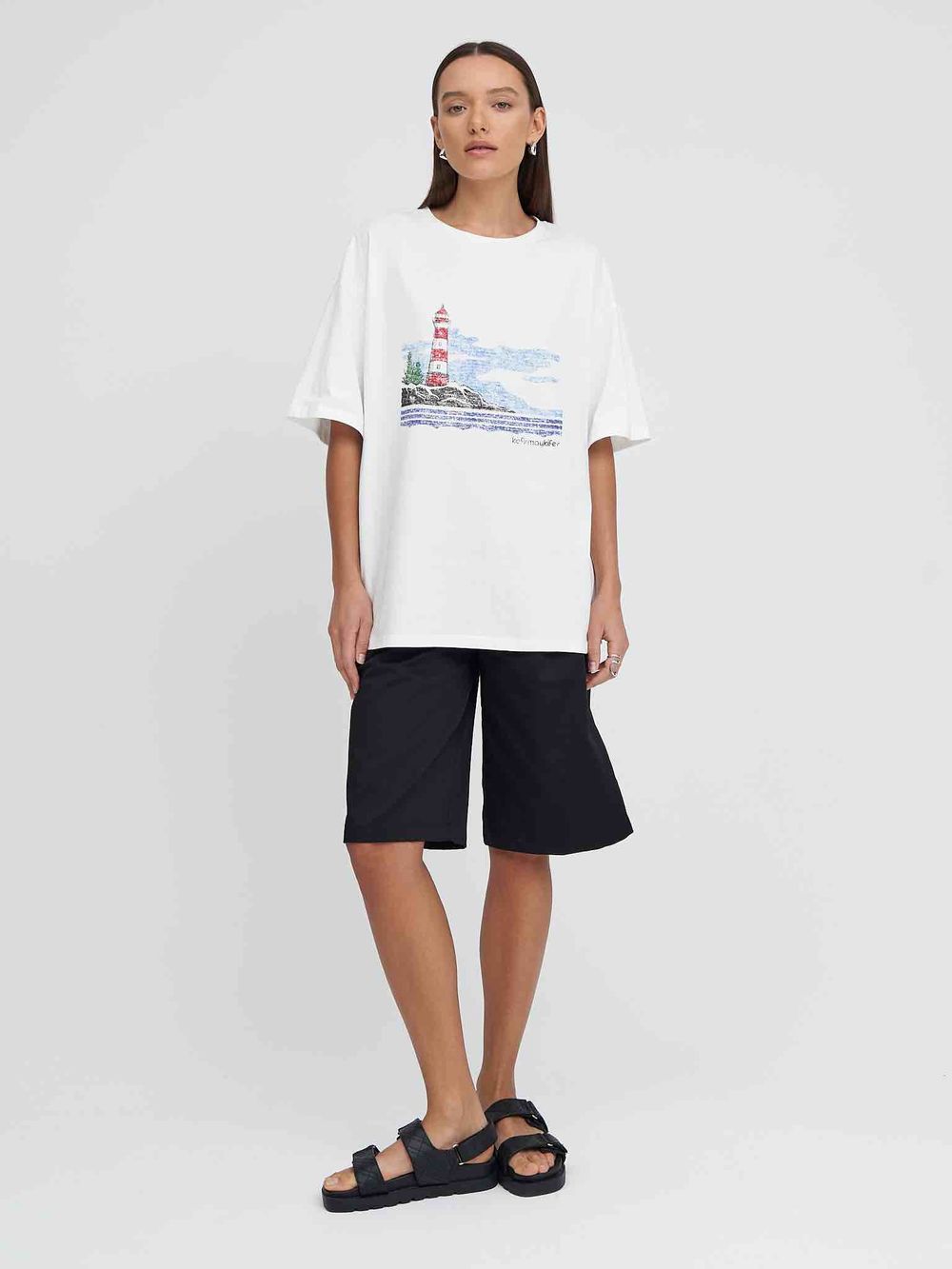 Футболка Kefirmaykifer Маяк белая