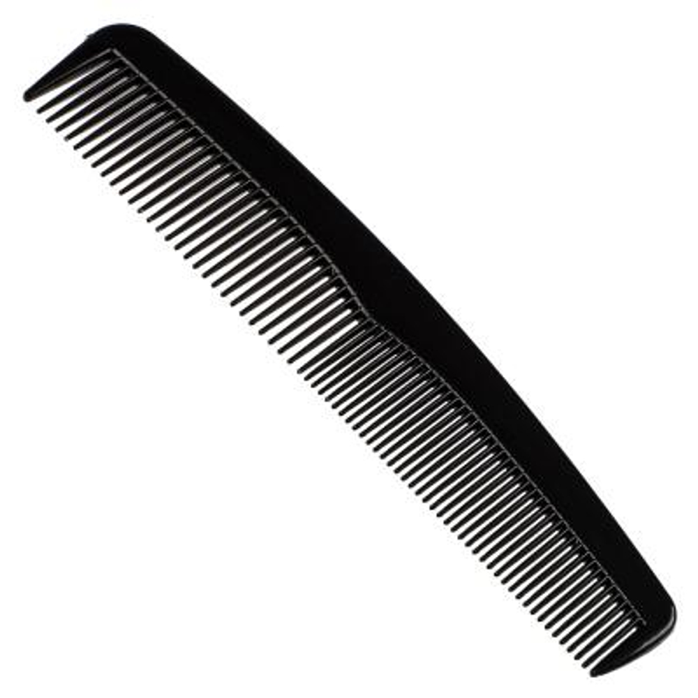 Расческа мужская, пластик, 14см, черная