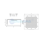 СД.20.2/1 Слив донный квадратный 200х200х120 2,5" (внутр.) пленка AISI-316