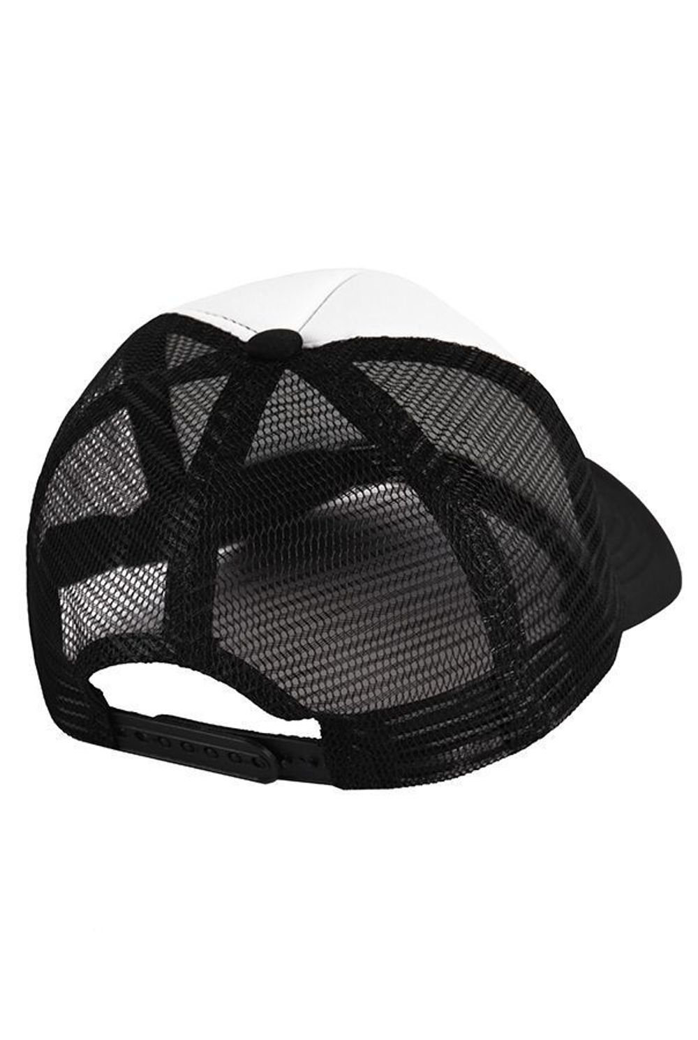Кепка черно-белая с сеткой фото
