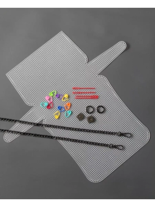 набор для сумки пластиковая канва и фурнитура