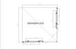 Душевой уголок Slim-N VSS-4SN900CLB, 900*900, черный, стекло прозрачное