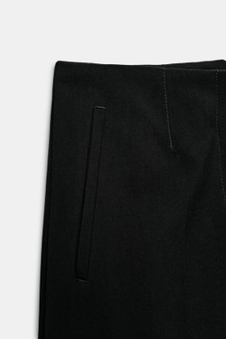 ZARА ДЛИННЫЕ БЕРМУДЫ С ВЫСОКОЙ ПОСАДКОЙ, ЧЕРНЫЙ