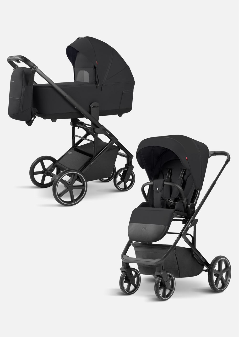 Carrello Коляска 2 в 1 Alfa (Rock Black 2025)