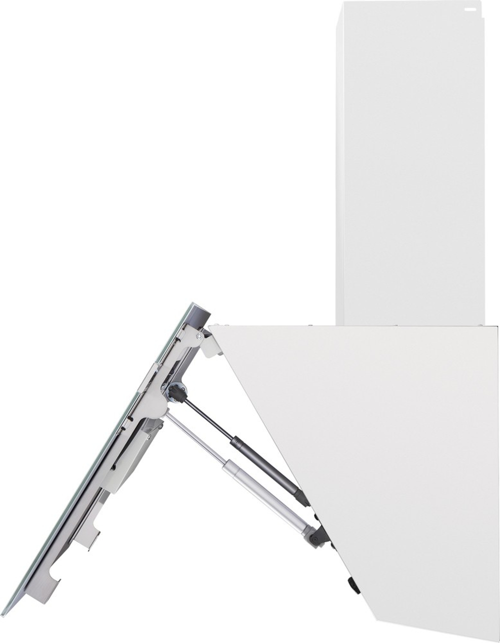 Каминная вытяжка Maunfeld MEDWAY 60 Glass White/ Stripe Inox