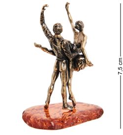 Народные промыслы AM- 208 Фигурка «Балет» (латунь, янтарь)