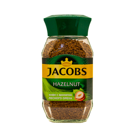 Кофе растворимый Jacobs Hazelnut, 95 г, стеклянная банка