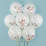 Шар (12''/30 см) С Днем Рождения! (медвежата), Белый (200), пастель, 2 ст, 25 шт.