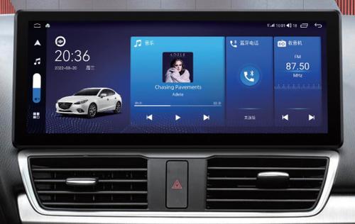 Магнитола для Mazda 3, Axela 2013-2019 - Kuberg HP-M1201 монитор 12.3", Android 12, Быстрая, CarPlay, 4G SIM-слот
