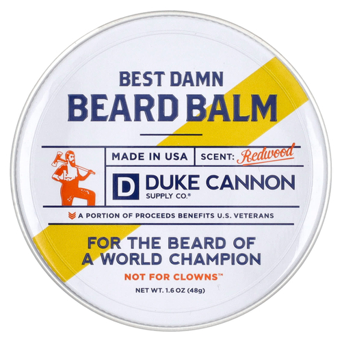 Duke Cannon Supply Co., Best Damn Beard Balm, красное дерево, 48 г (1,6 унции)