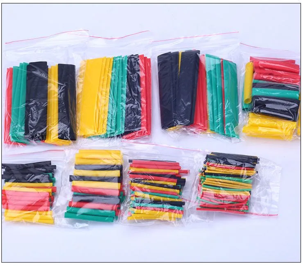 656pcs Термоусадочная трубка, многоцветная многопрофильная