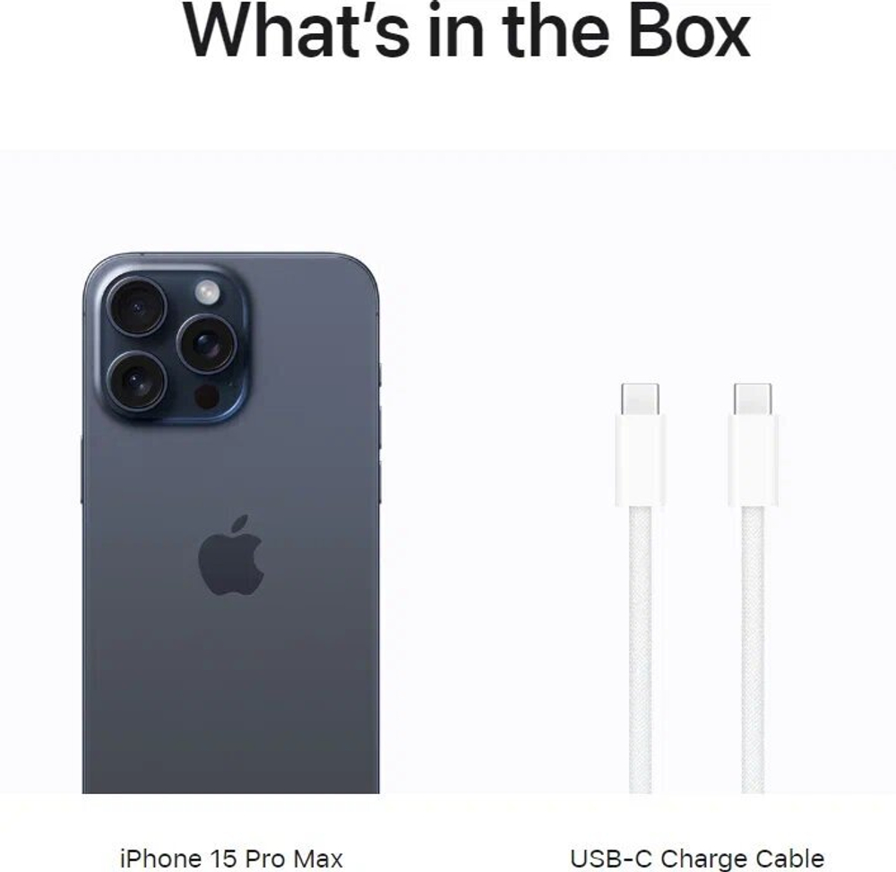 Смартфон Apple iPhone 15 Pro Max, 256GB, Blue Titanium, nanoSIM+eSIM