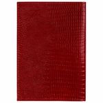 Обложка для паспорта натуральная кожа ящерица, без тиснения, красная, BRAUBERG, 238190