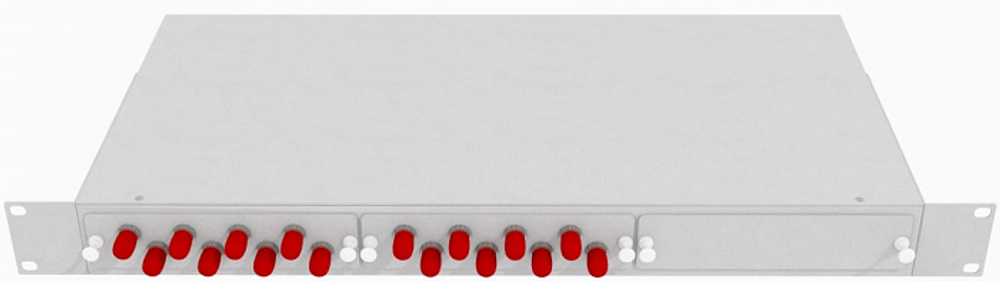 Кросс оптический стоечный  TopLAN КРС-Top-1U-16ST/U-OS2-GY