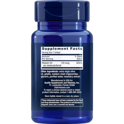 Vitamin D3 125 мкг (5000 IU) 60 капсул Life Extension
