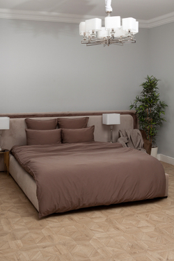 Постельное белье 1.5 спальное Bovi Soft Sateen шоколадное