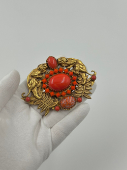 Брошь с пантерами Askew London