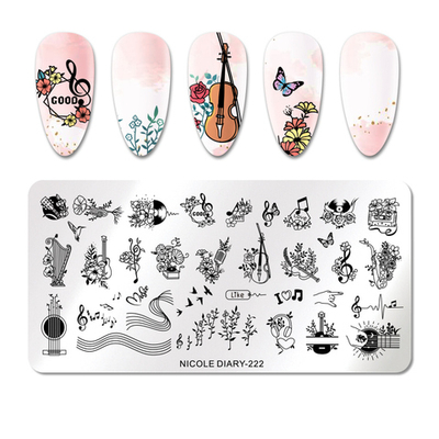 Пластина для стемпинга Nicole Diary 12*6 см 51560 ND-222