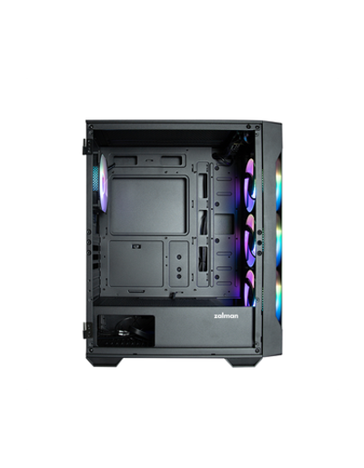 ZALMAN I3 NEO TG BLACK, ATX, BLACK, FRONT TG, WINDOW, 2x3.5", 3x2.5", 1xUSB2.0, 2xUSB3.0, FRONT 3x120mm RGB, REAR 1x120mm RGB
