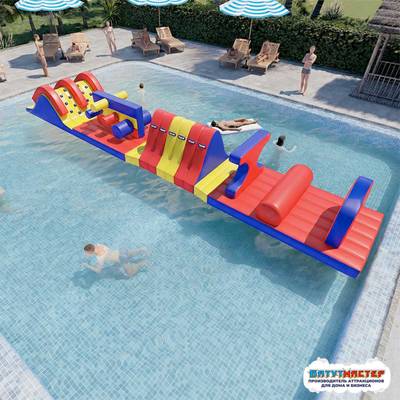 Надувной аквапарк на воде «Полоса экстрима» 20×2×1,5 м