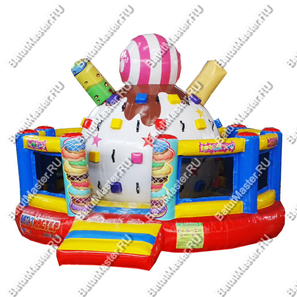 Надувной скалодром "Мороженое" 5*5*3,5 м