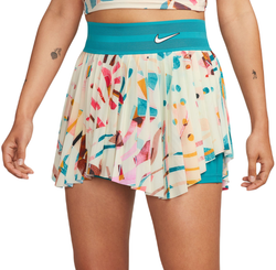 Теннисная юбка Nike Court Dri-Fit Slam Printed Tennis Skirt - coconut milk/teal nebula/black