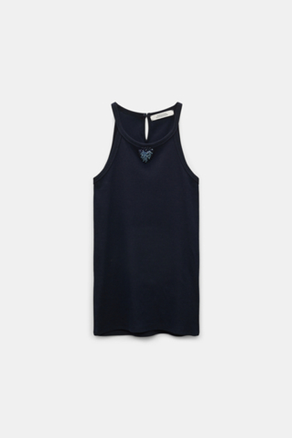 Dorothee Schumacher Топ в рубчик с аппликацией из пайеток