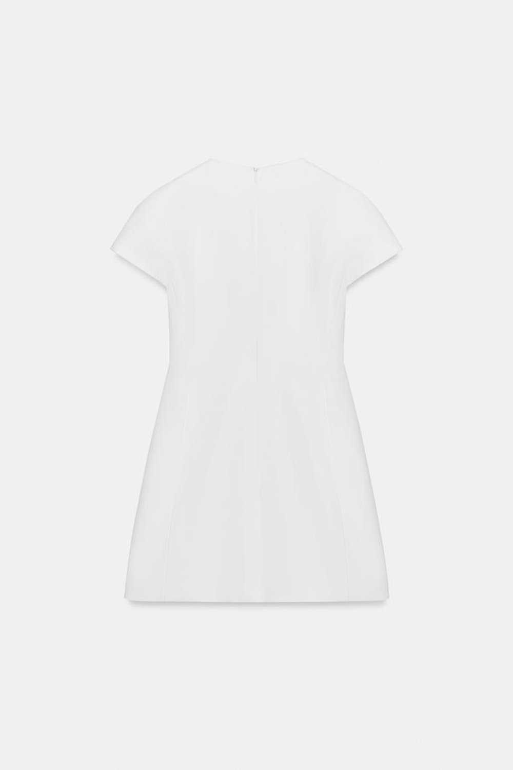 ZARA КОРОТКОЕ ПЛАТЬЕ — ZW COLLECTION, ЖЕЛТОВАТО-БЕЛЫЙ