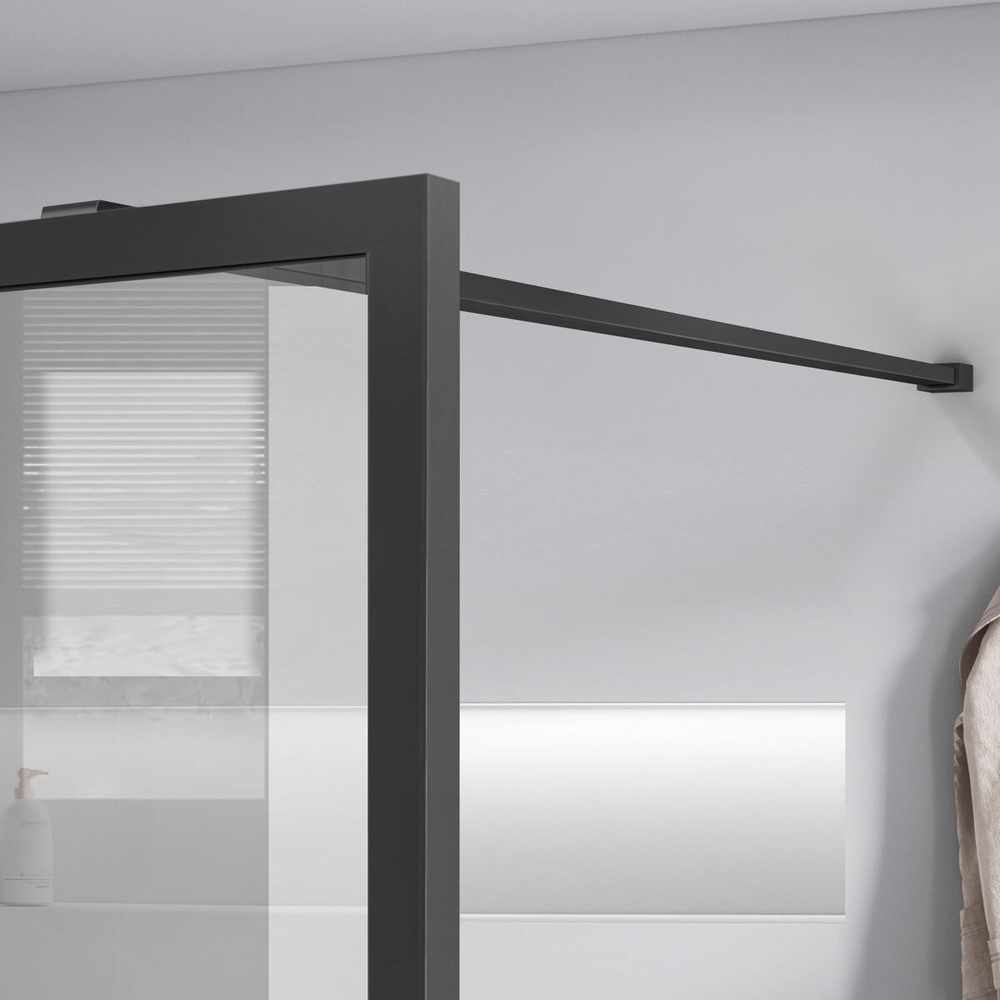 Душевая перегородка Walk-In VSW-1HC900CFGM, 900*2000, вороненая сталь, стекло прозрачное/рифленое, , шт