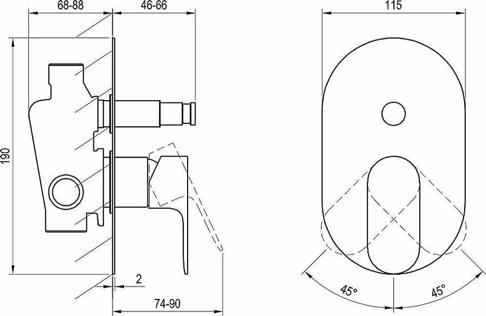 Смеситель для душа Ravak Eleganta X070261 белый вельвет