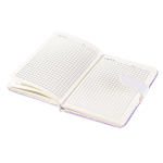 Ежедневник недатированный, 10,5 х 14,8 см, 7БЦ, Alingar, ПВХ, клапан на магните, 80 л, клетка, "Снежный блеск".