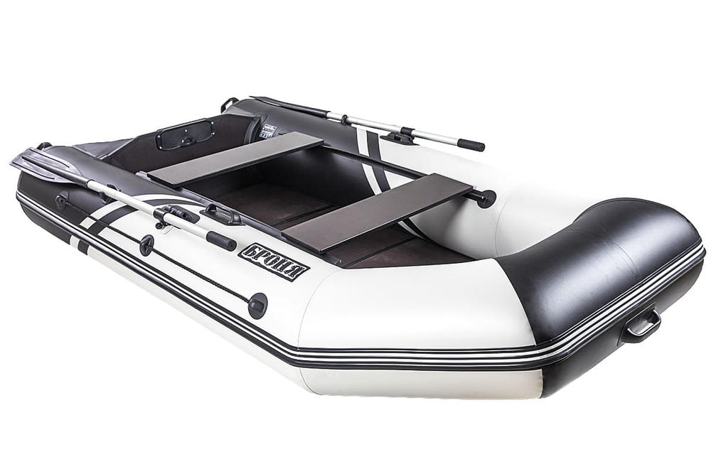 Лодка ПВХ БРОНЯ 280 СК Белый - чёрный