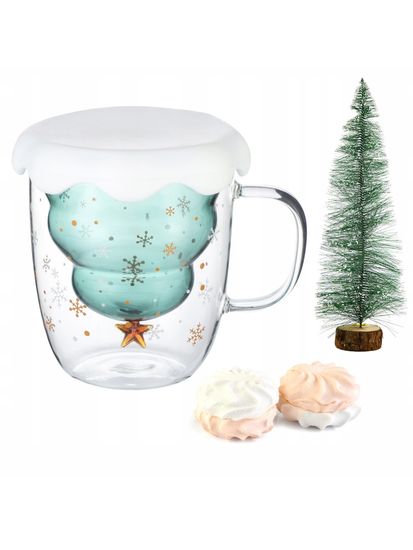 Чашка стеклянная подарочная 320 мл. Kamille KM 9018 с двойными стенками