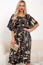 Платье из шелка Амалия (черный) Р11-1242 Nikol