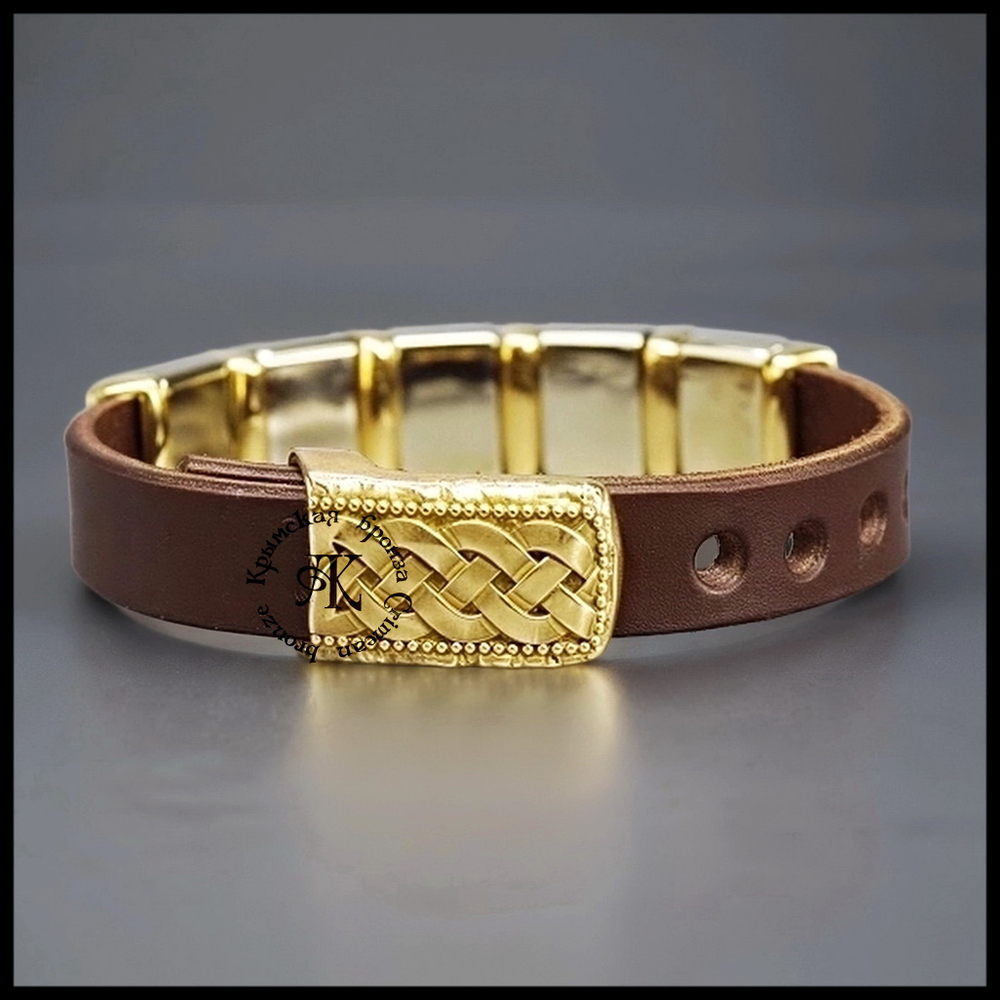Браслет кожаный "Север" для мужчин и женщин