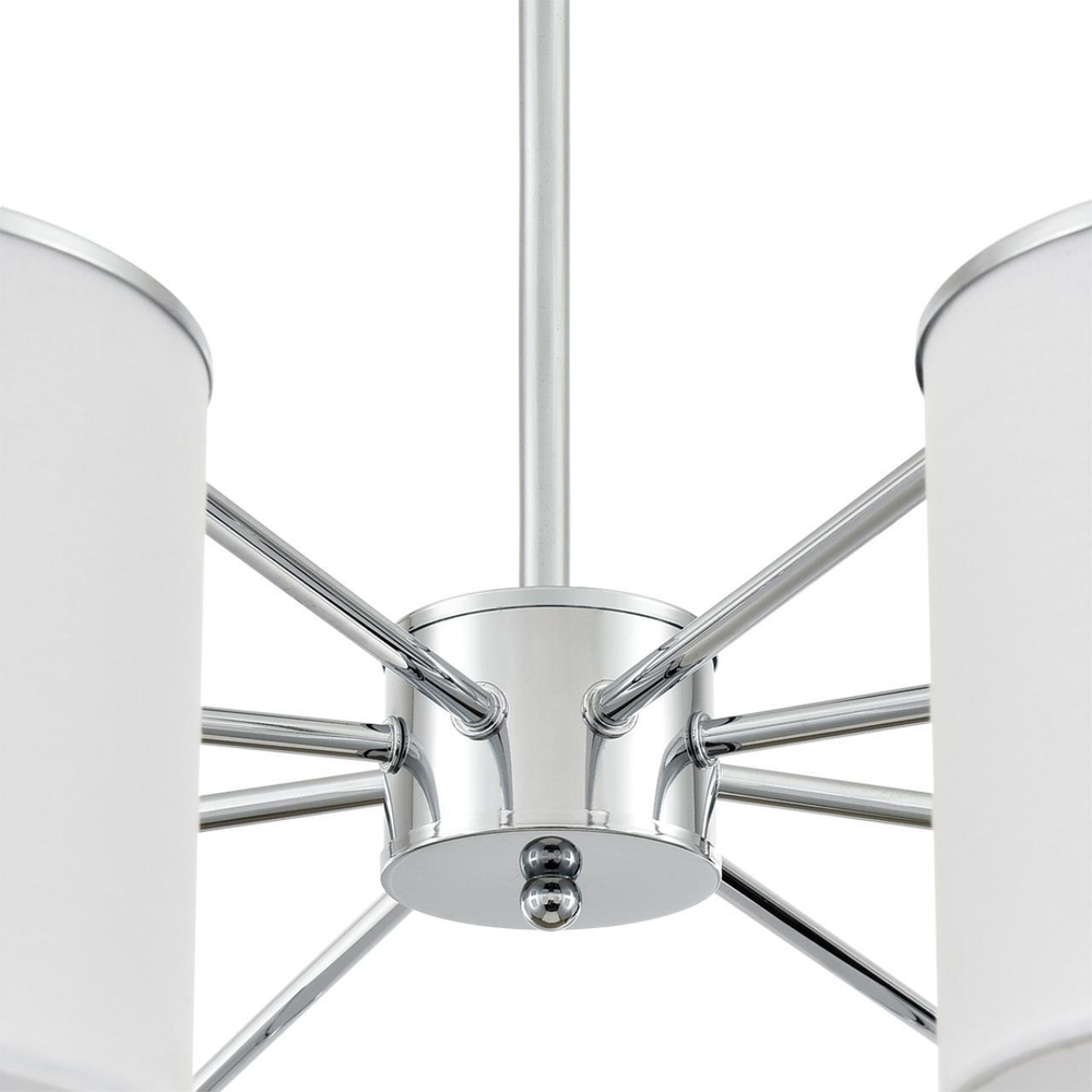 6591/8 CLASSI LN25 62 хром/белый, металл/текстиль Люстра подвесная E14 8*40W 220V SUNTORI