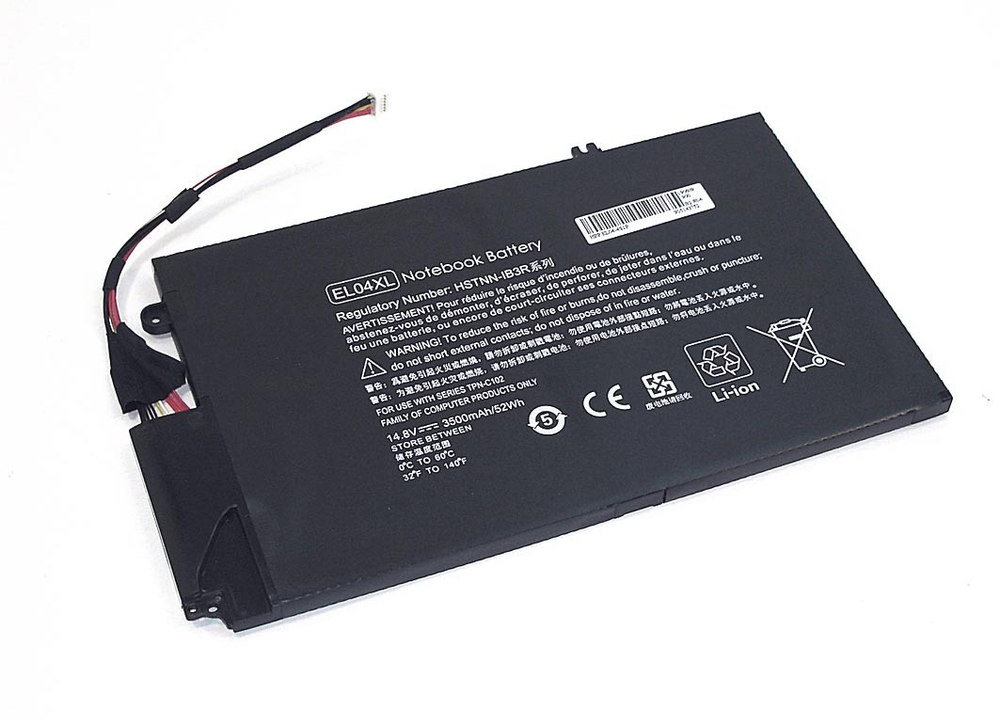 Аккумуляторная батарея для ноутбука HP Envy TouchSmart 4 (EL04XL) 14.8V 52Wh OEM черная
