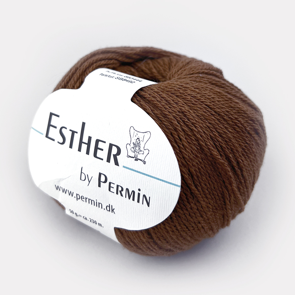 Пряжа для вязания PERMIN Esther 883444, 55% шерсть, 45% хлопок, 50 г, 230 м PERMIN (ДАНИЯ)