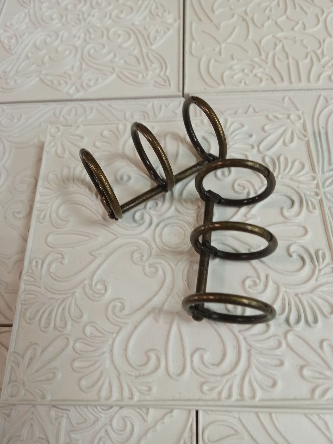 кольца тройной (2шт) для блокнотов 4см бронза