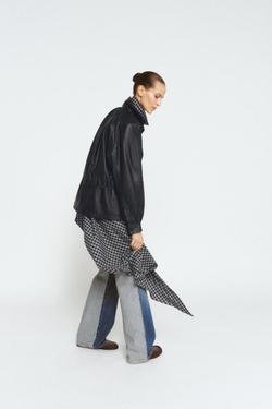 ZARA КУРТКА ИЗ 100% КОЖИ — ZW COLLECTION LIMITED EDITION, ЧЕРНЫЙ