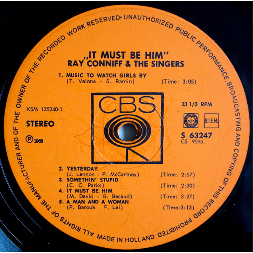 Ray Conniff And The Singers / It Must Be Him (LP)
