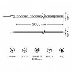 Лента светодиодная Gauss  23637032014