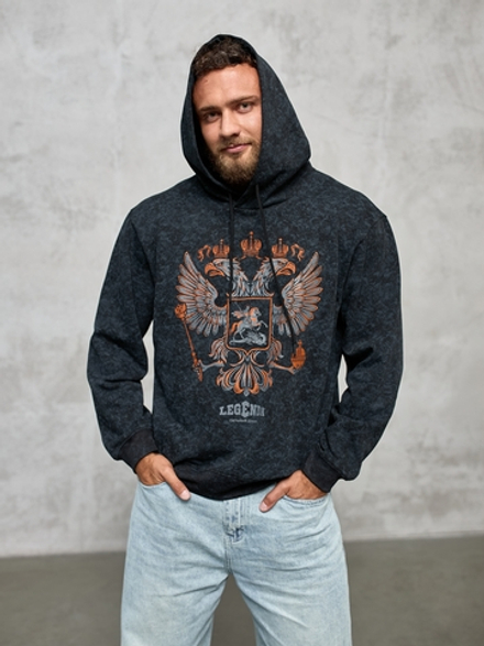 Толстовка демисезонная мужская LEGENDA Герб черная