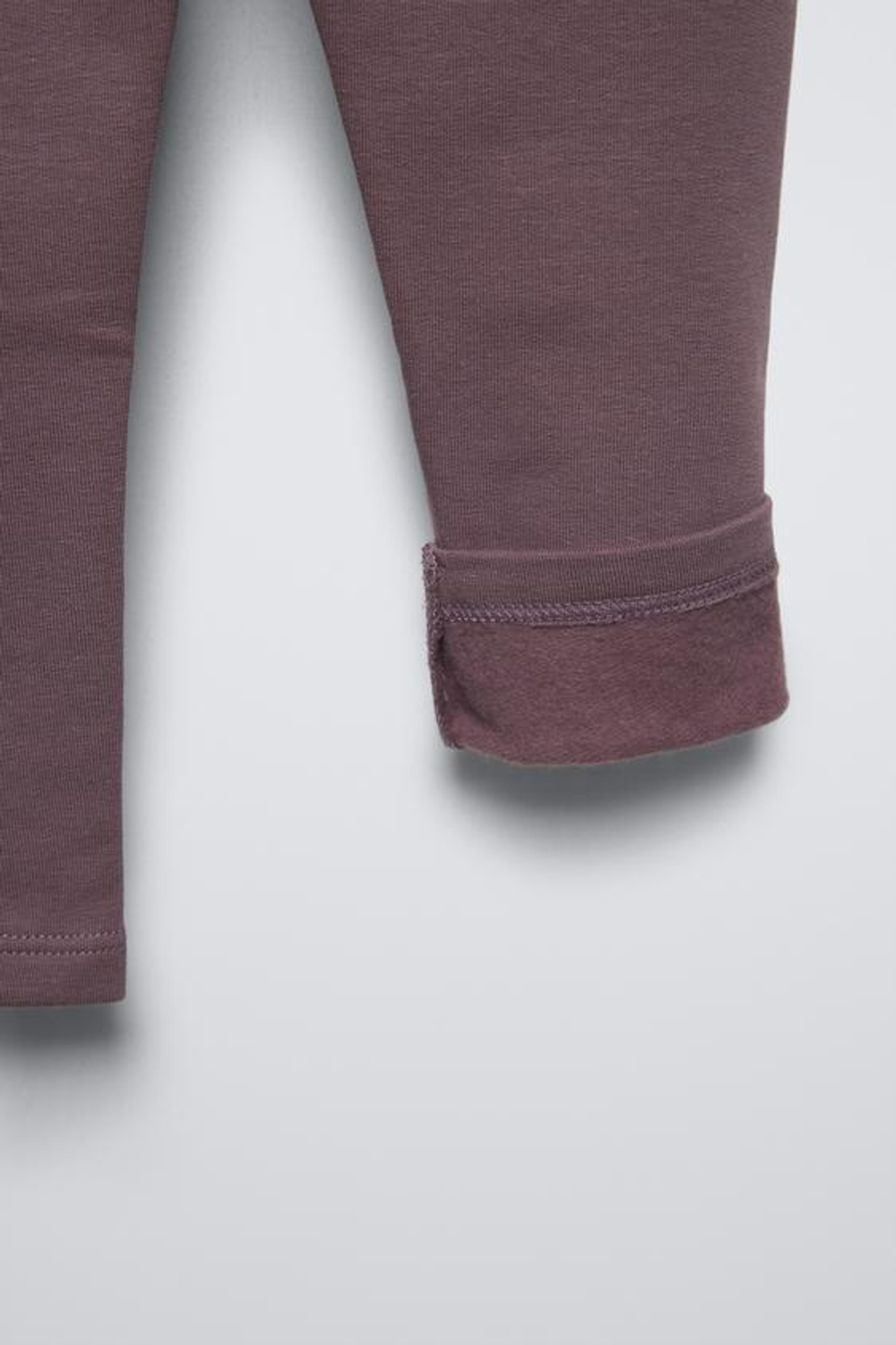 ZARA НАБОР ИЗ ДВУХ ОДНОТОННЫХ ЛЕГИНСОВ, ТЕМНО-БАКЛАЖАНОВЫЙ