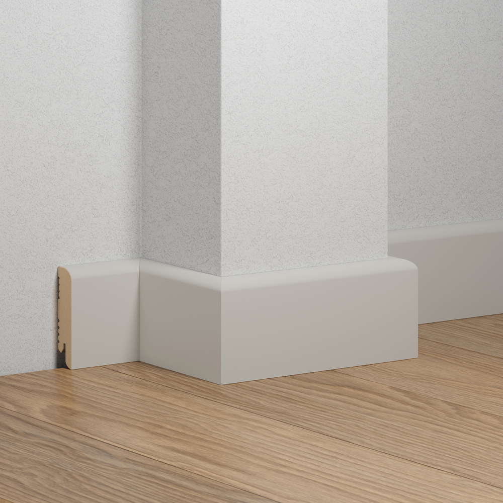 Плинтус напольный светло-серый RAL7035 МДФ K-02 70X16X2050 мм Deartio / Ликорн