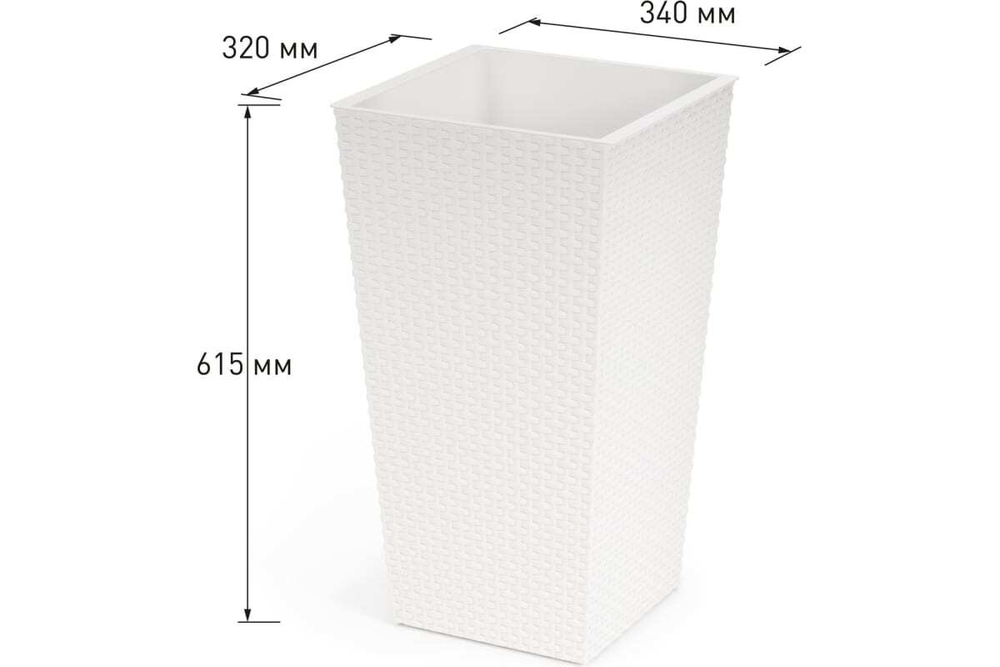 КАШПО НАПОЛЬНОЕ АЛЬТЕРНАТИВА РОТАНГ 340Х320Х615ММ БЕЛ М7128