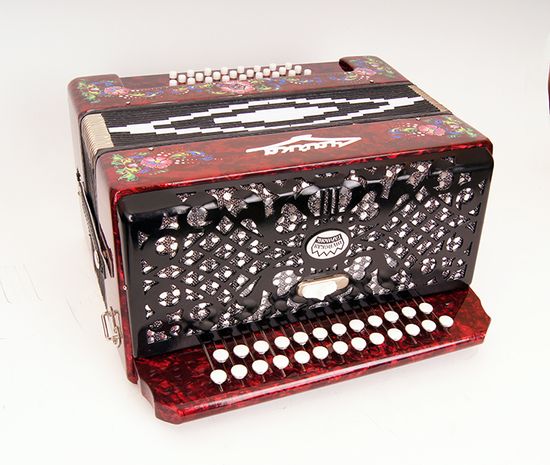 S5XL-A-RED Гармонь "Чайка 314" 25х25-III-2, красная, Шуйская гармонь